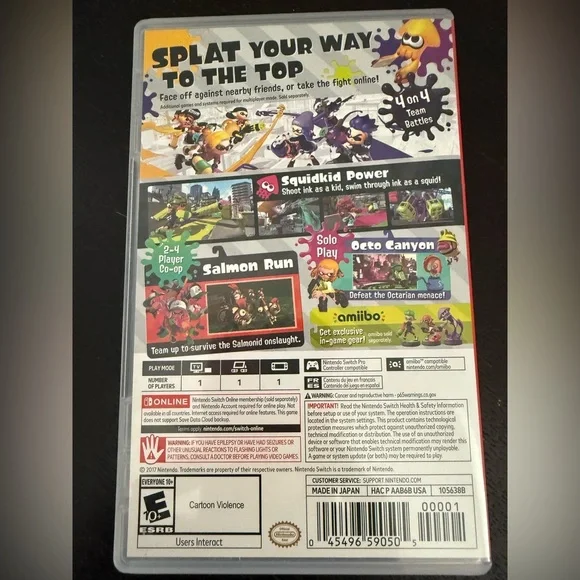 Nintendo Switch game: Splatoon 2 🫟 . Card game in its original case. - Picture 3 of 7